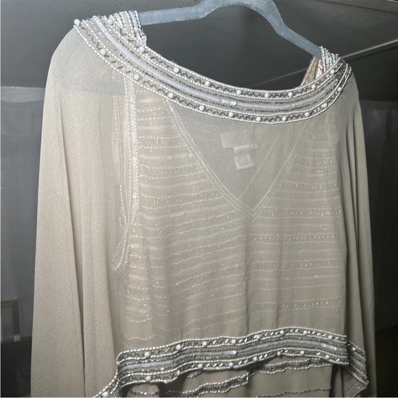 Elegant Beige Evening Gown - Picture 5 of 5